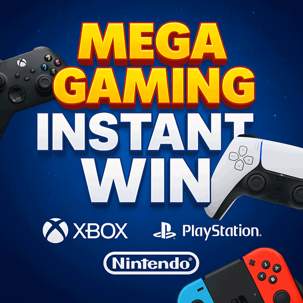 🎮 Mega Gaming Instant Win 🎮 - 15p a ticket - End Draw Prize is a Nintendo Switch 2 + Mario Kart World bundle + Carrying Case