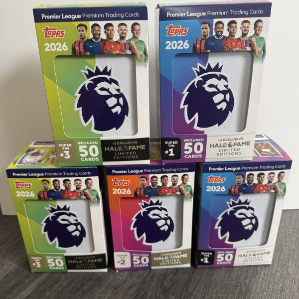 FREE - 5 x Topps Premier League 2025/26 Debut Edition Super Tin's - 5 x winners - 1 x Super Tin per winner