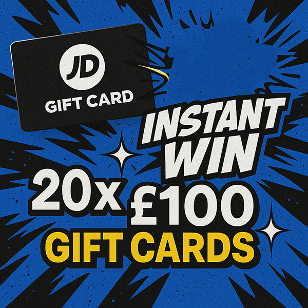 👟 JD Sports Jackpot 👟 – 20 x £100 Gift Cards to Win for 10p - Plus 2 x £100 JD Sports Gift Cards in the End Draw